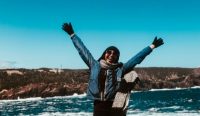 Missionary with hands up